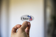 I voted sticker from Michigan