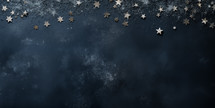 Blue Christmas background with stars.