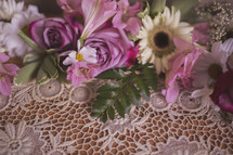 flowers and lace 
