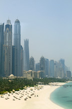 Dubai shoreline and skyscrapers 
