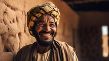 Man from the bible, smiling.