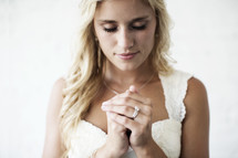 Praying bride.