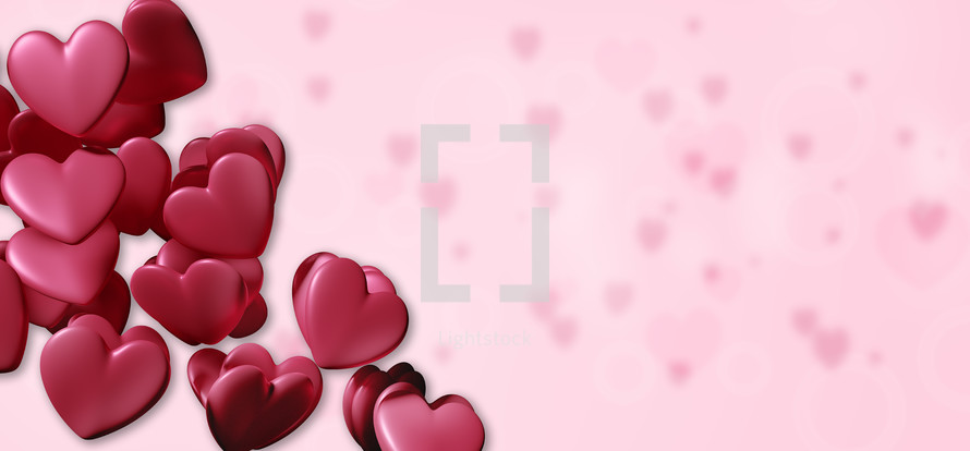 hearts and Valentine's background 