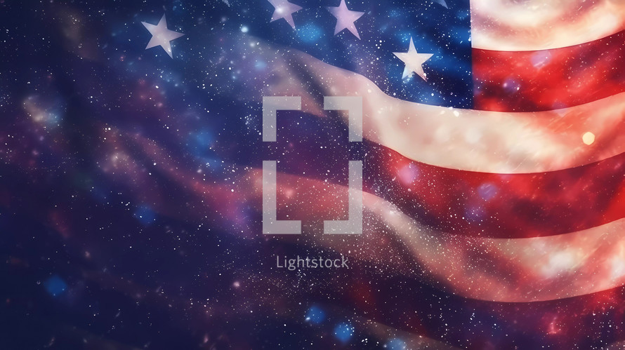 Independence Day background with american Flag.