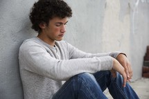 a depressed teen boy 