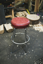 stool in a workshop 