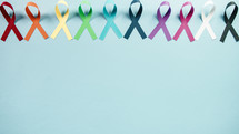 world cancer awareness day copy space blue background