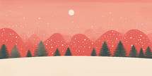 Christmas background with trees. Merry Christmas. Happy New Year.