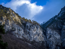 rugged mountainside cliffs 
