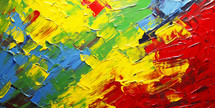 Rough colorful painting texture with oil brushstroke. Background illustration.