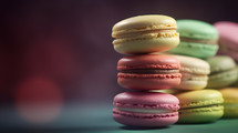 Colorful artwork with macaroons