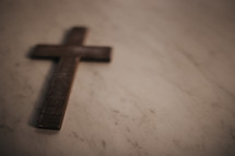 cross on a marble background