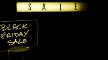 Black Friday Sale Signboard On Black