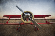 vintage red airplane 