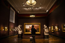 man at a museum 