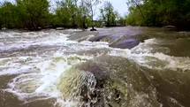flowing water in a river 
