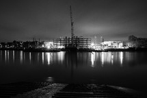 harbor port at night 