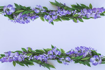 purple flower border 