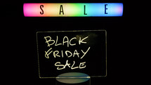 Black Friday Sale Signboard On Black