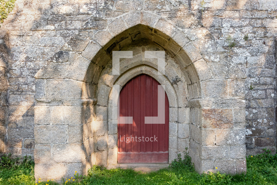 red church doors 