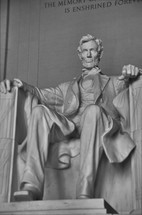 Statue of Abraham Lincoln at the Lincoln memorial