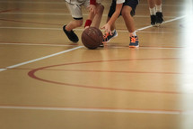 playing basketball 
