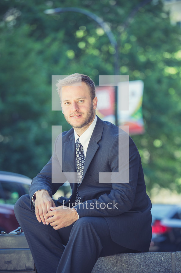 portrait of a businessman sitting