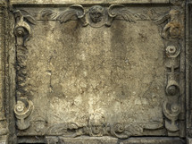 framed carved stone background 