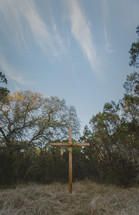 wooden cross outdoors 