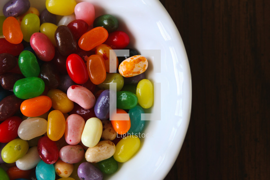 jelly beans in a bowl 