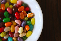 jelly beans in a bowl 