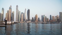 View of Dubai Marina Towers in Dubai.