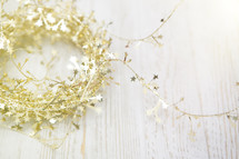 Gold Christmas Background with Copy Space