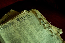 old worn newspaper 