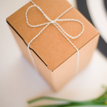 gift box in twine 