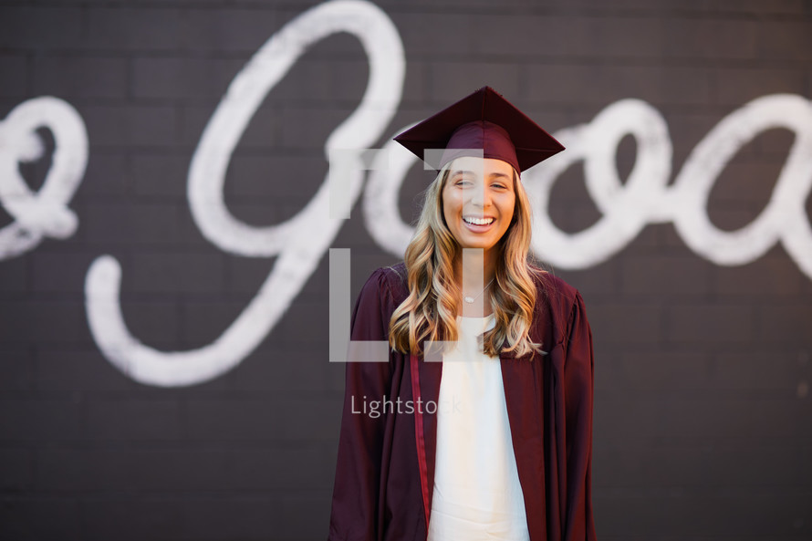 smiling female graduate 