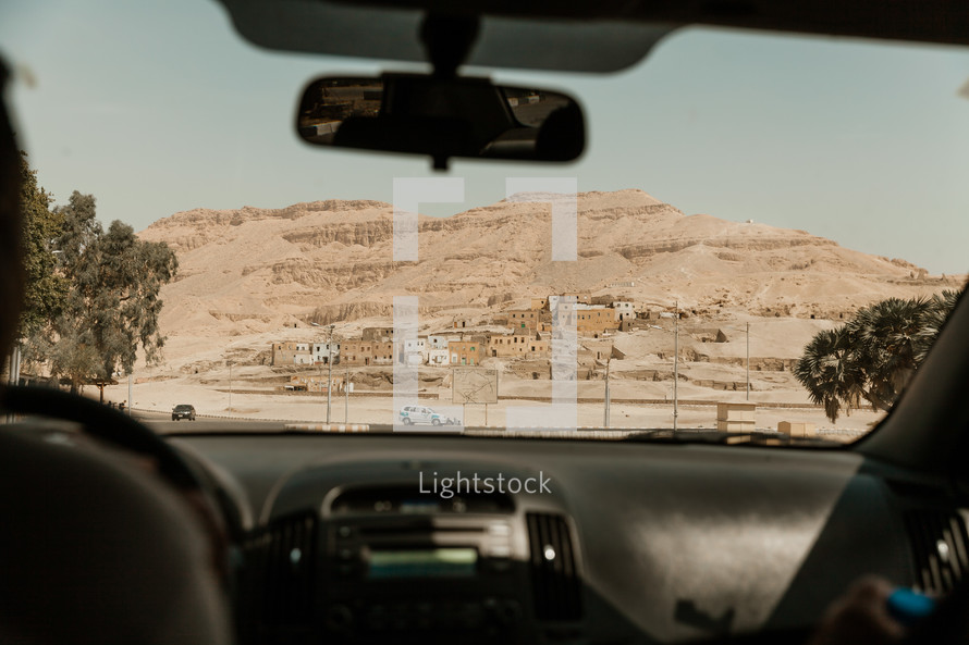 traveling on a road in Egypt 