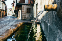 old fountain in Sotoserrano, Spain