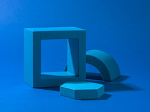 shapes in blue 