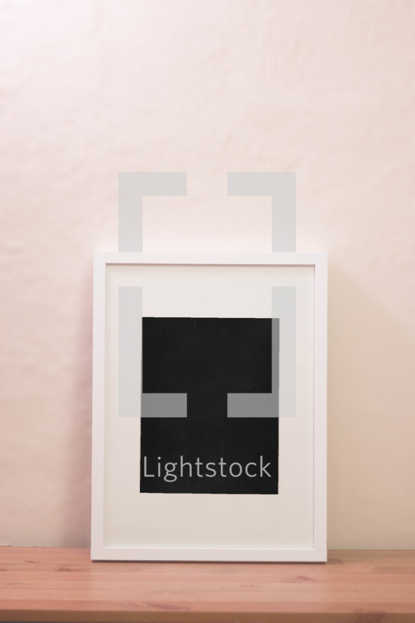 blank sign in a frame 
