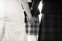 bride and groom at a Scottish Wedding 