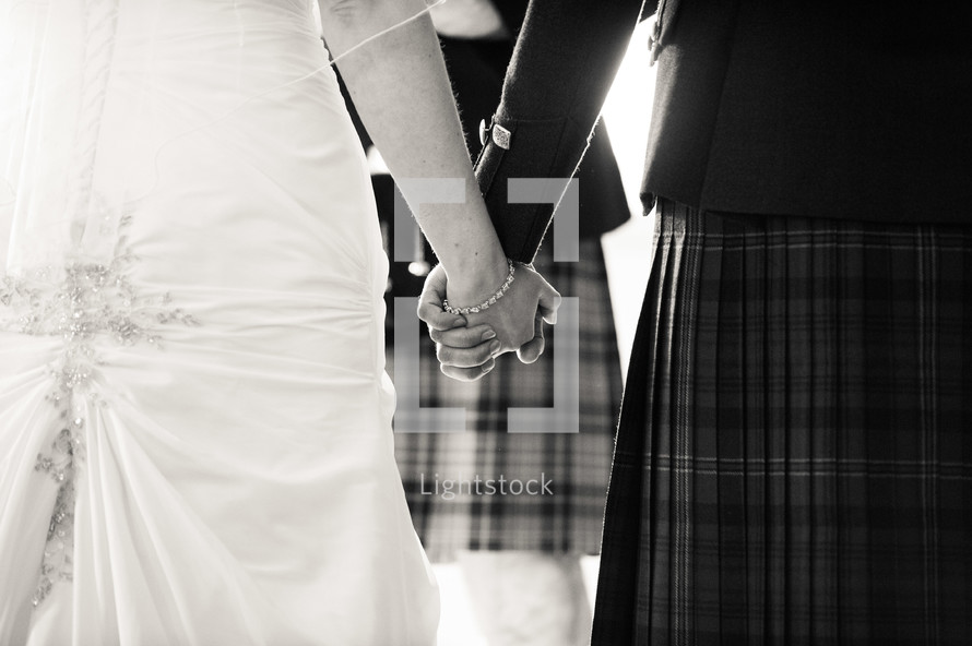 bride and groom at a Scottish Wedding 