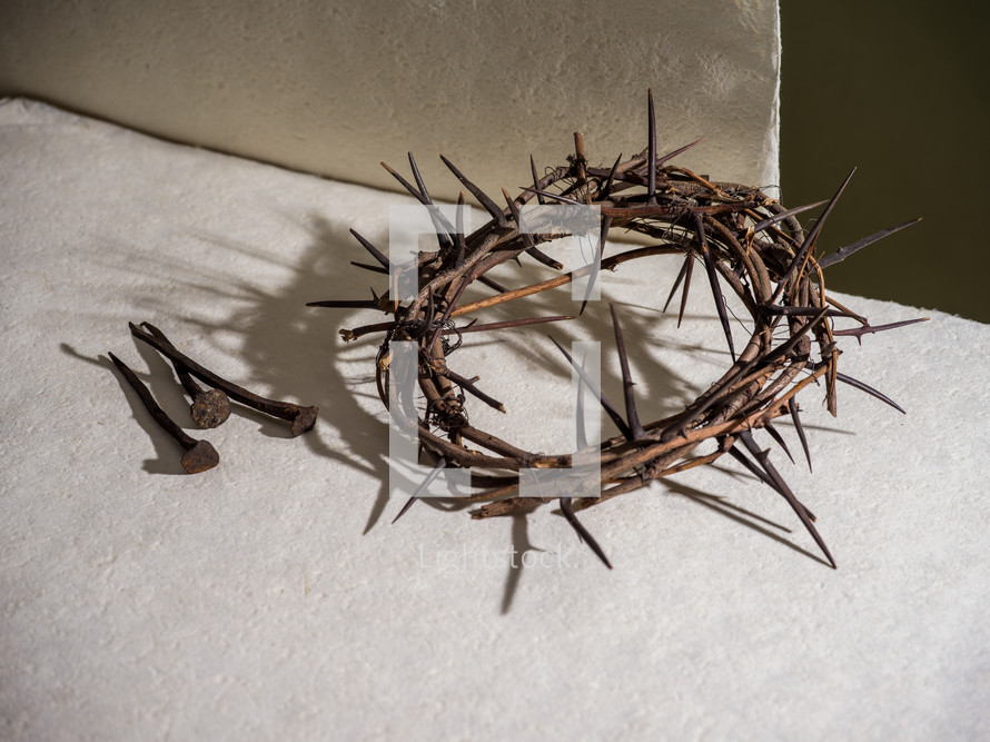 Crown of thorns and nails