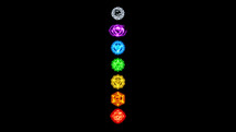 The 7 Chakras in Transparent Alpha Channel