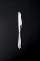 knife on a black background 