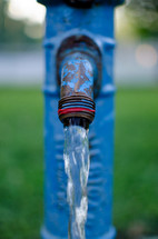 water from a spigot 