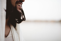smiling face of Jesus 