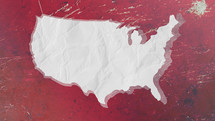 united states of america crisis danger new map background