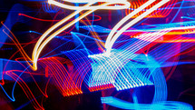 led or neon long exposure light leak blur