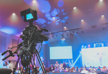 Media team video camera for live streaming of services